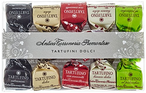 Antica Torroneria Piemontese Tartufini gemsichte Trüffelpralinen in Geschenkbox aus Italien (1 x 70 g)